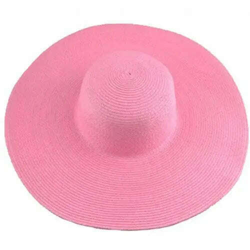 2019 Women Natural Raffia Straw Hat Ribbon Tie Brim Hat Derby Beach Sun Hat Cap Summer Wide Brim UV Protect Hats Female Cap Summ - KIMLUD