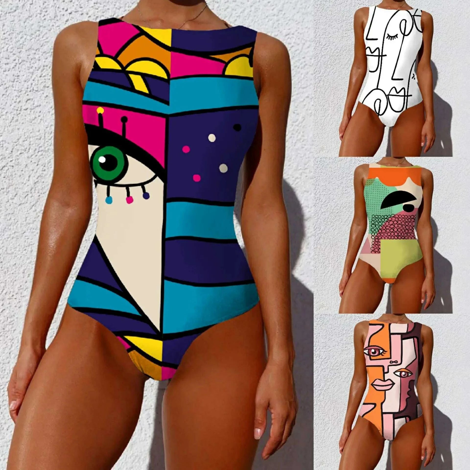 2021 One Piece Swimsuit Women Swimwear Monokini Long Sleeve Printed Floral Female Bathing Suit Surfing Bodysuit Swim Wear Beach