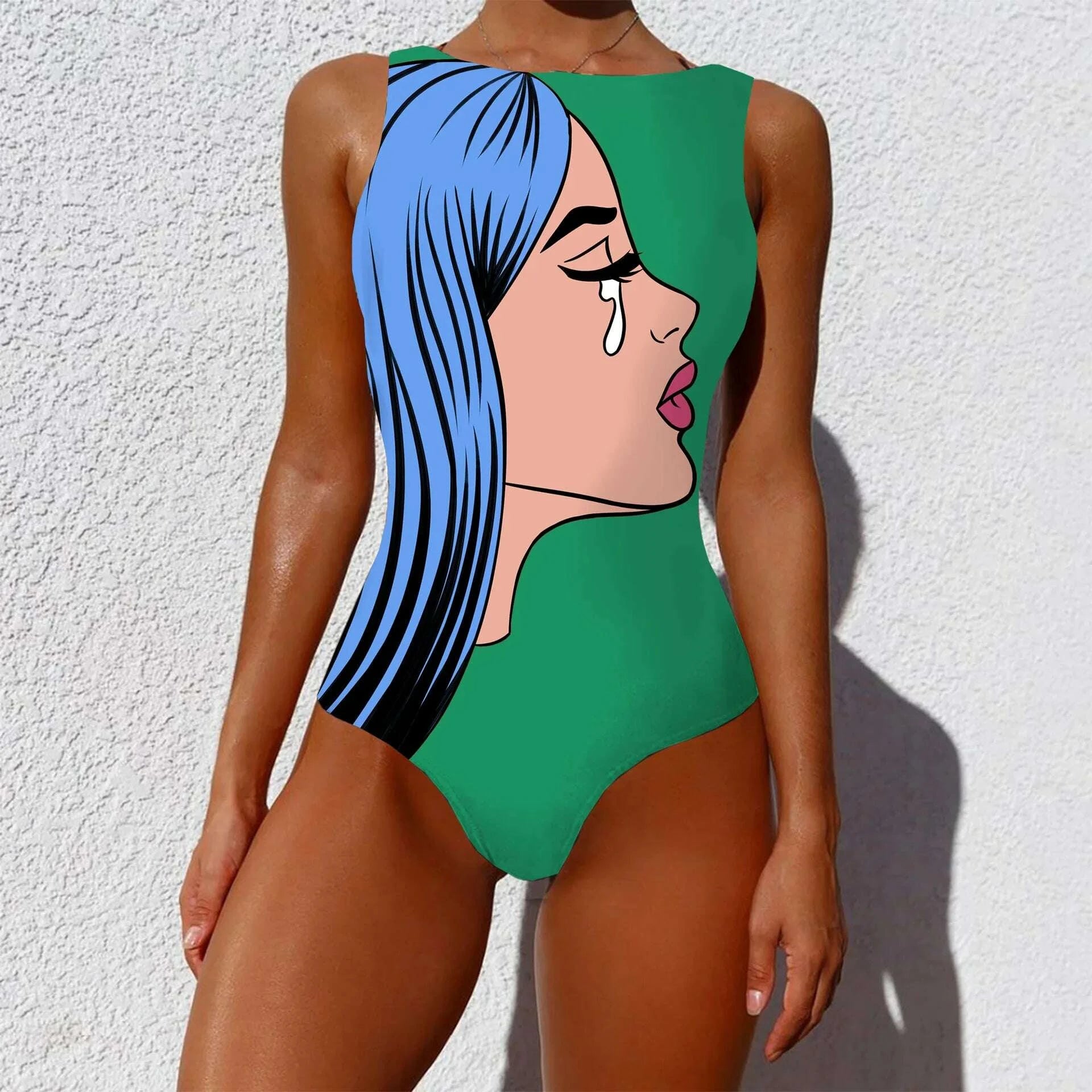 2021 One Piece Swimsuit Women Swimwear Monokini Long Sleeve Printed Floral Female Bathing Suit Surfing Bodysuit Swim Wear Beach