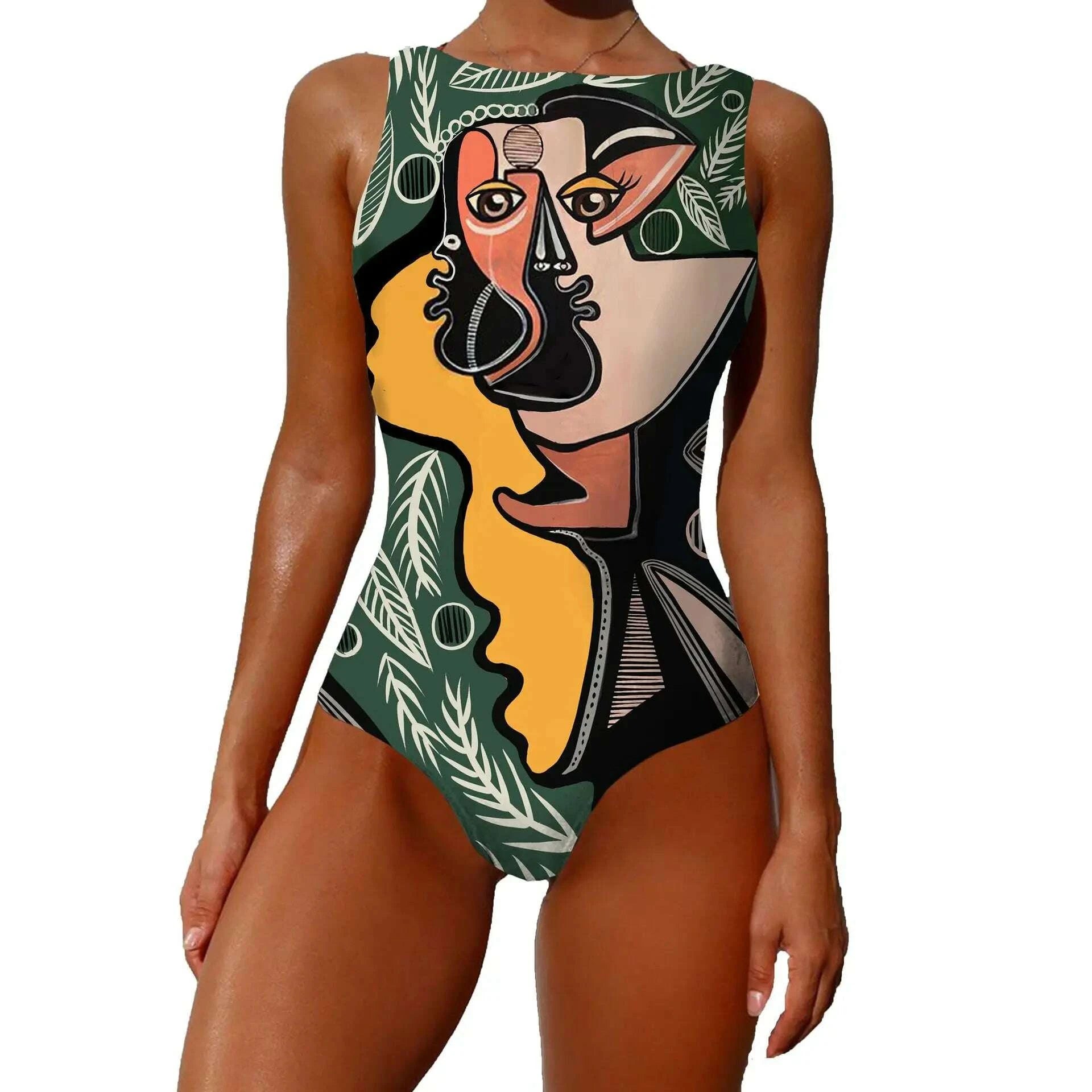 2021 One Piece Swimsuit Women Swimwear Monokini Long Sleeve Printed Floral Female Bathing Suit Surfing Bodysuit Swim Wear Beach