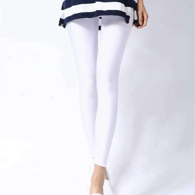 KIMLUD, 2022 New Spring Autume Solid Candy Neon Leggings for Women High Stretched Female Sexy Legging Pants Girl Clothing Leggins, KIMLUD Womens ClothesKIMLUD, 2022 New Spring Autume Solid Candy Neon Leggings for Women High Stretched Female Sexy Legging Pants Girl Clothing Leggins, white / S, KIMLUD APPAREL - Womens Clothes