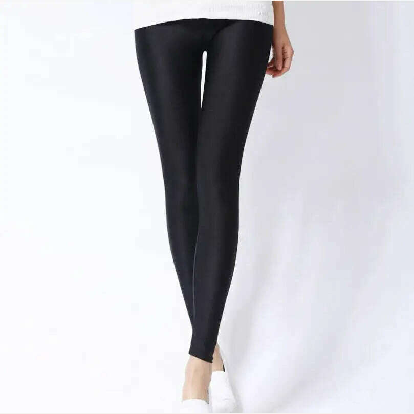 KIMLUD, 2022 New Spring Autume Solid Candy Neon Leggings for Women High Stretched Female Sexy Legging Pants Girl Clothing Leggins, KIMLUD Womens ClothesKIMLUD, 2022 New Spring Autume Solid Candy Neon Leggings for Women High Stretched Female Sexy Legging Pants Girl Clothing Leggins, black / S, KIMLUD APPAREL - Womens Clothes