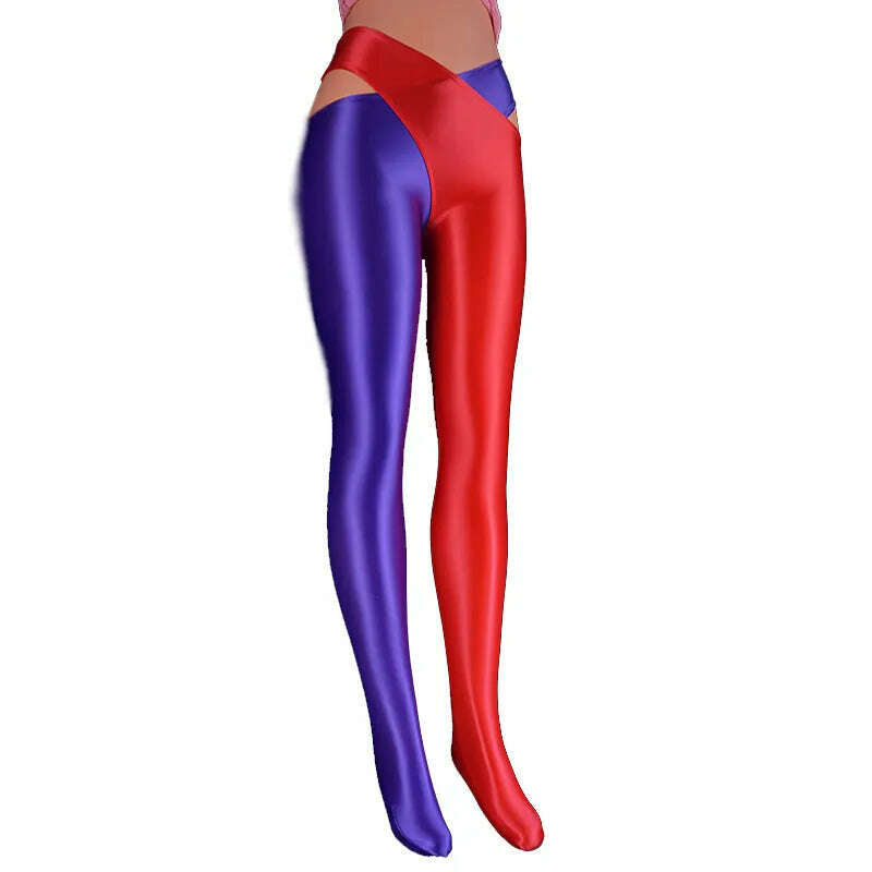 KIMLUD, 2022 Satin Glossy Sexy Leggings Trousers Glitter Stockings Japanese Full-Length Pants High Waist Tights Women Shiny Jeggings, KIMLUD Womens Clothes