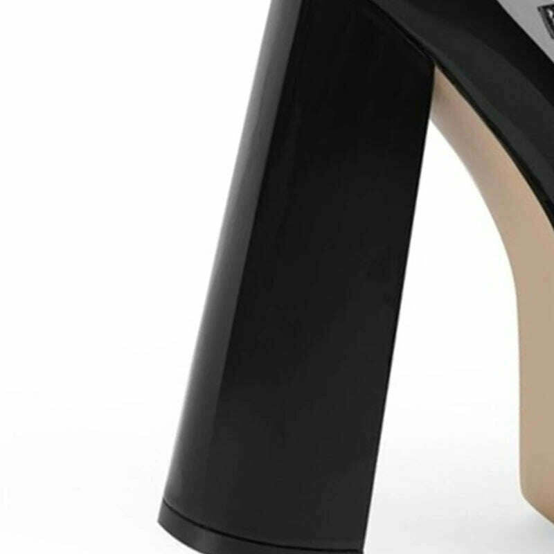 KIMLUD, 2022 Women's New Spring and Autumn Casual High Heels Sexy Thick Sole High Heels Mary Jane Shoes Black Platform High Heels, KIMLUD Womens Clothes