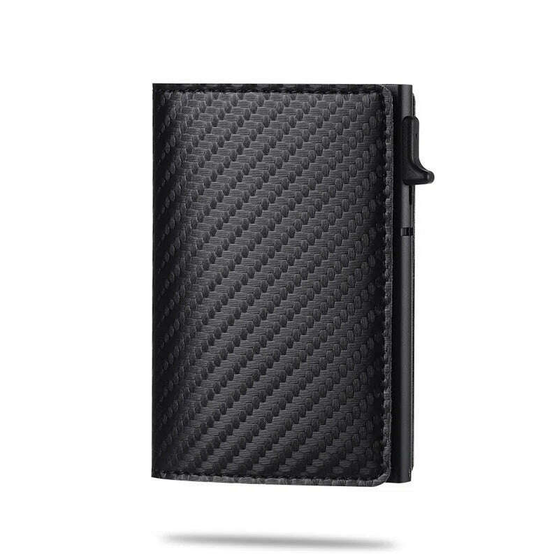 2023 For Apple Airtag Wallet Men Carbon Fiber Fashion ID Credit Card Holder Rfid Slim Airtag Slide Wallet Designer Cardholder - KIMLUD