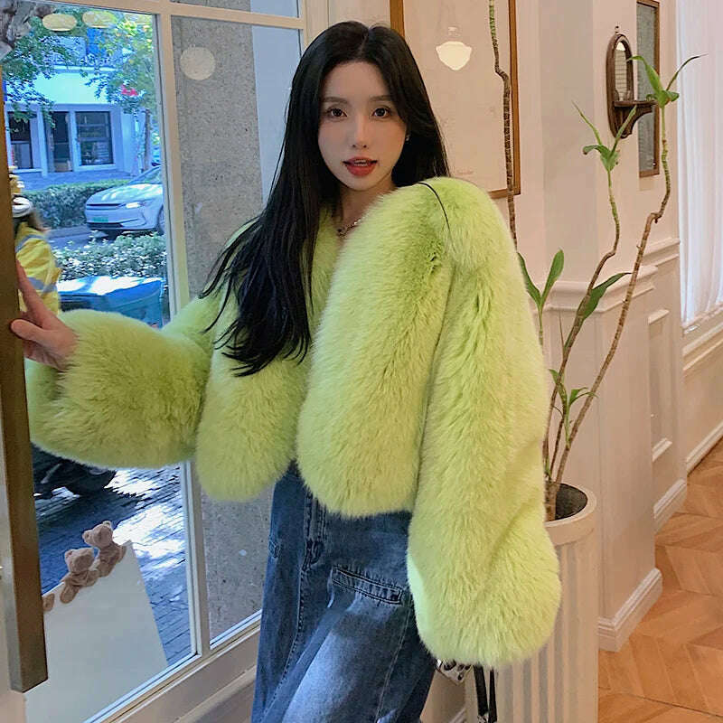 KIMLUD, 2023 Luxury Lady Winter Full Pelt Real Fox Fur Jacket Thick Warm Natural Fur Coat Women Outerwear Fashion Jacket, KIMLUD Womens ClothesKIMLUD, 2023 Luxury Lady Winter Full Pelt Real Fox Fur Jacket Thick Warm Natural Fur Coat Women Outerwear Fashion Jacket, 20 / S bust 90cm, KIMLUD APPAREL - Womens Clothes