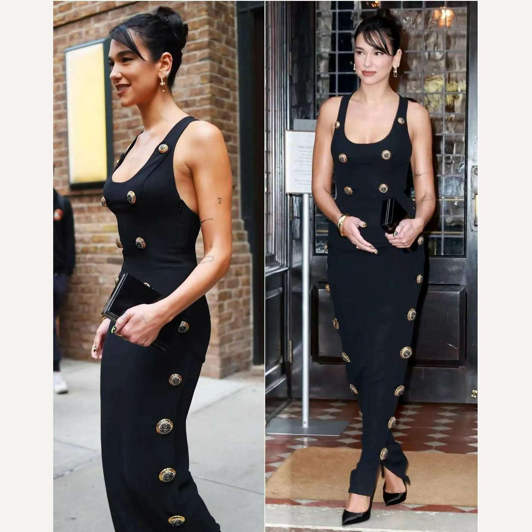 KIMLUD, 2023 New black Color Sleeveless Sexy long Dress Rayon Bandage Elegant Evening Party Dress Hot Sale, KIMLUD Womens Clothes