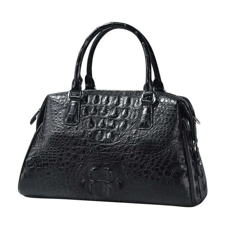 KIMLUD, 2023 New Designer Crocodile Skin Women Travel Handbag Fashion Genuine Leather Lady Shoulder Bag Large Capacity Messenger Bag 50, KIMLUD Womens Clothes