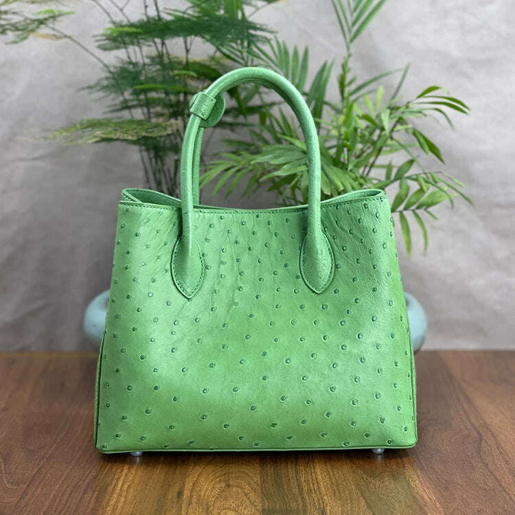 KIMLUD, 2023 New Designer Ostrich Skin Women Handbag Fashion Genuine Leather Lady Messenger Bag Luxury Large Capacity Shoulder Bag 50, KIMLUD Womens ClothesKIMLUD, 2023 New Designer Ostrich Skin Women Handbag Fashion Genuine Leather Lady Messenger Bag Luxury Large Capacity Shoulder Bag 50, green1, KIMLUD APPAREL - Womens Clothes