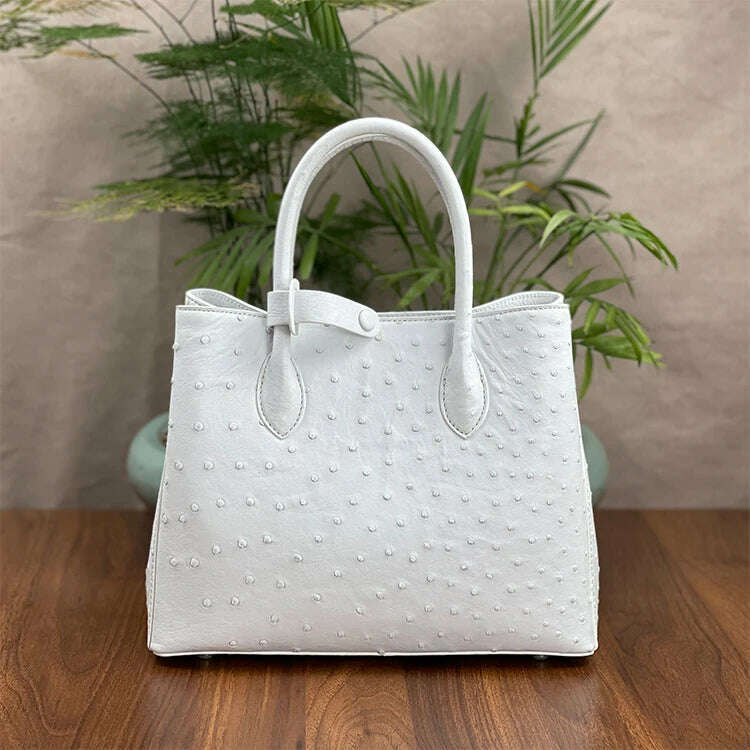 KIMLUD, 2023 New Designer Ostrich Skin Women Handbag Fashion Genuine Leather Lady Messenger Bag Luxury Large Capacity Shoulder Bag 50, KIMLUD Womens ClothesKIMLUD, 2023 New Designer Ostrich Skin Women Handbag Fashion Genuine Leather Lady Messenger Bag Luxury Large Capacity Shoulder Bag 50, white, KIMLUD APPAREL - Womens Clothes