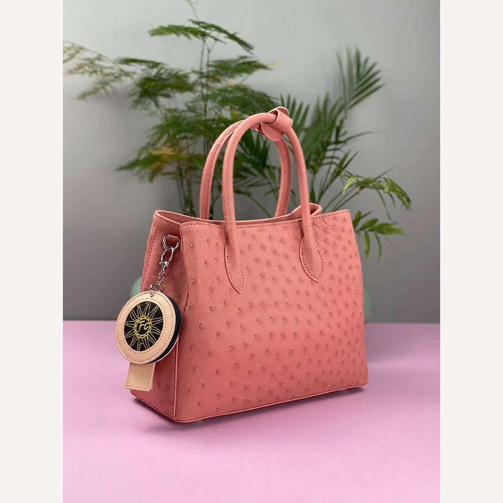 KIMLUD, 2023 New Designer Ostrich Skin Women Handbag Fashion Genuine Leather Lady Messenger Bag Luxury Large Capacity Shoulder Bag 50, KIMLUD Womens Clothes