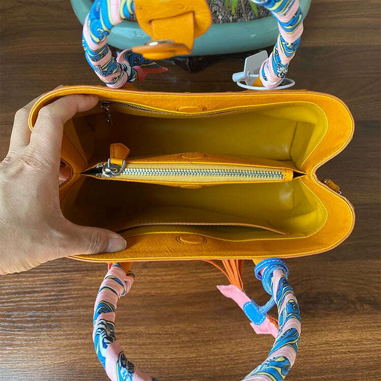 KIMLUD, 2023 New Designer Ostrich Skin Women Handbag Fashion Genuine Leather Lady Messenger Bag Luxury Large Capacity Shoulder Bag 50, KIMLUD Womens Clothes