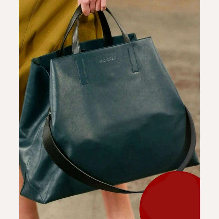 KIMLUD, 2023 New Fashion Genuine Leather Women's handbags Large Capacity 14-15.6 inch laptop bag Ladies commuter Bucket Tote Bags Soft, 5, KIMLUD Womens Clothes