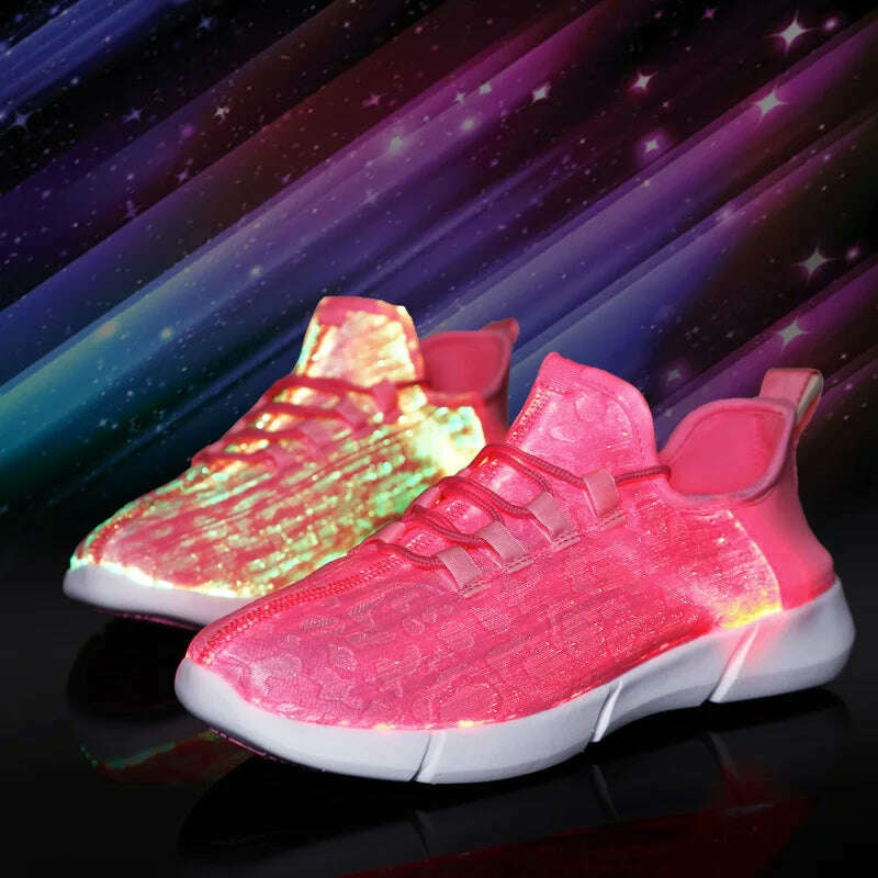 KIMLUD, 2023 New Luminous Sneakers Glowing Light Up Shoes for men women shoes White LED Sneakers Flashing Shoes with Light for Adult, KIMLUD Womens Clothes