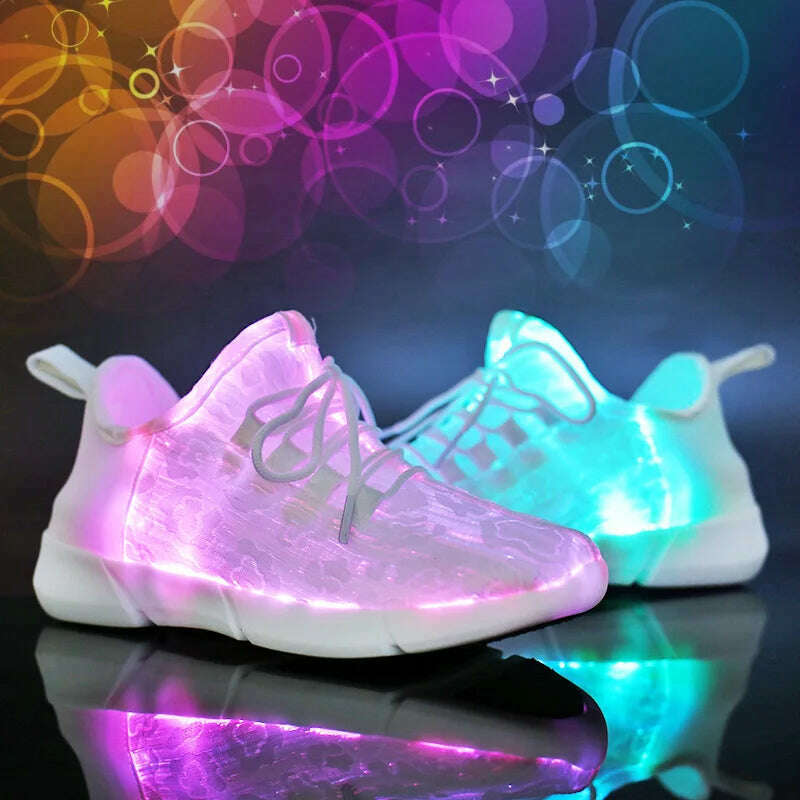 KIMLUD, 2023 New Luminous Sneakers Glowing Light Up Shoes for men women shoes White LED Sneakers Flashing Shoes with Light for Adult, KIMLUD Womens Clothes