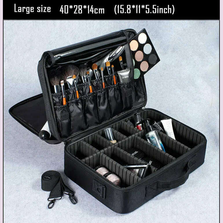 KIMLUD, 2023 New Makeup Cosmetic Case Waterproof Oxford Cloth Large Capacity Travel Storage Bag Tattoo Beautician Suitcases, KIMLUD Womens Clothes