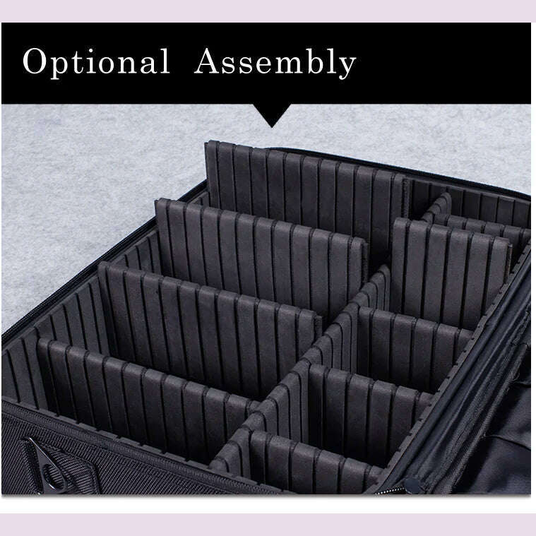 KIMLUD, 2023 New Makeup Cosmetic Case Waterproof Oxford Cloth Large Capacity Travel Storage Bag Tattoo Beautician Suitcases, KIMLUD Womens Clothes