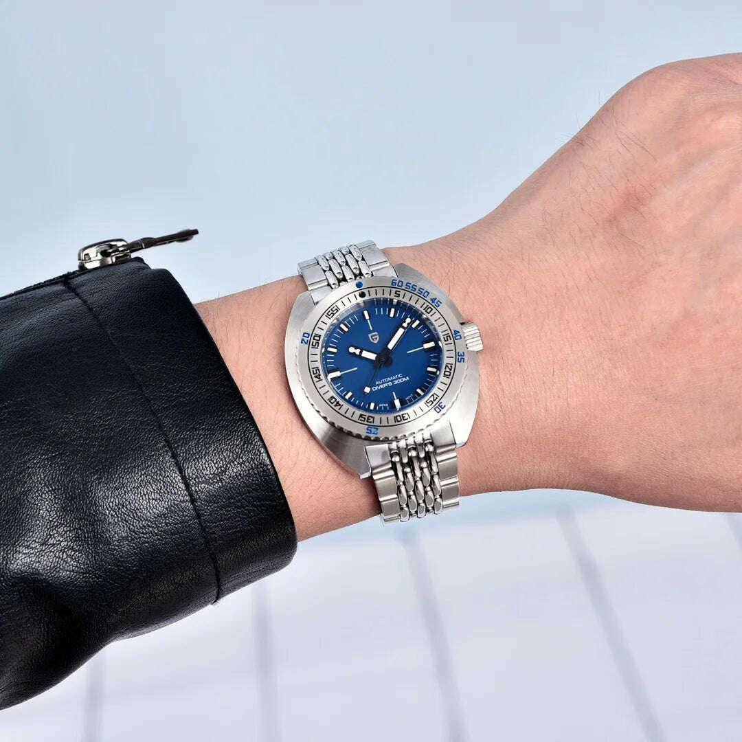 2023 New PAGANI DESIGN Men's Divers Automatic Mechanical Watches NH38 Sapphire Stainless Steel 300m Waterproof AR Watch for Men - KIMLUD