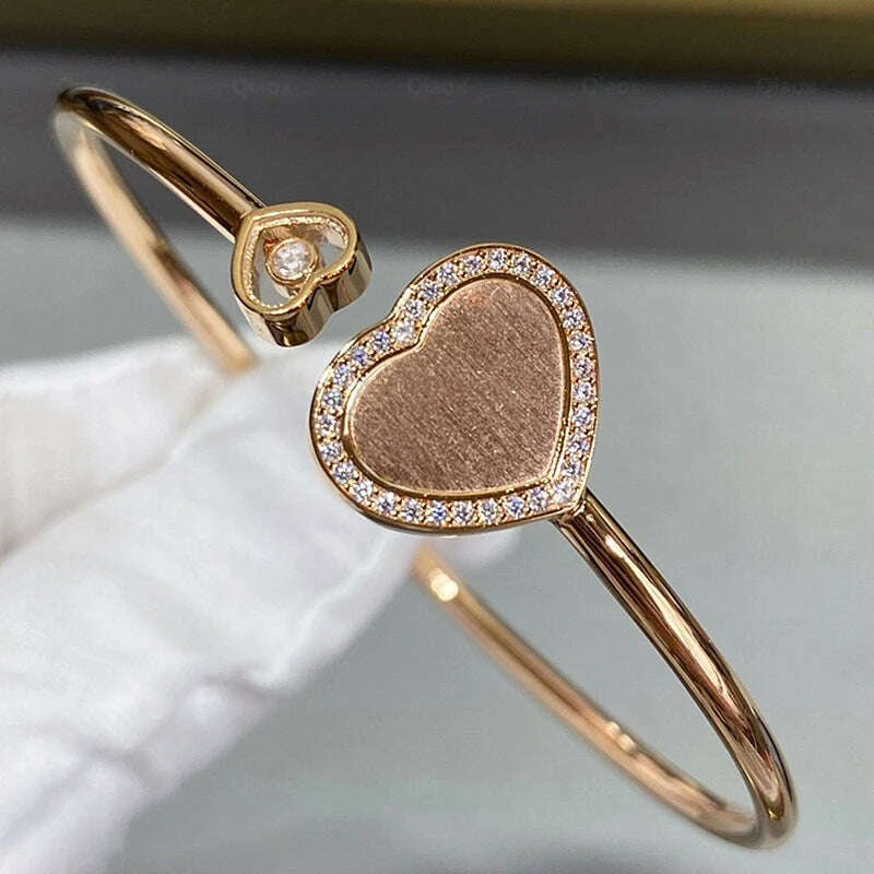 KIMLUD, 2023 New Rose Gold Red Agate White Fritillaria Heart shaped Bracelet for Women's Fashion Exquisite Luxury Jewelry Party Gift, QSZ-06, KIMLUD Womens Clothes