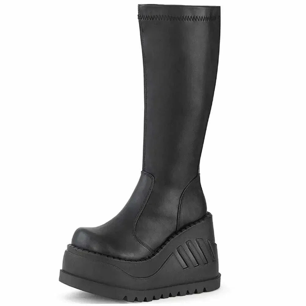 KIMLUD, 2023 New Women's Shoes Fashion Women Thigh Boot Wedges High Heels Platform Over The Knee Boots Female Street Cosplay Autumn Shoe, KIMLUD Womens Clothes
