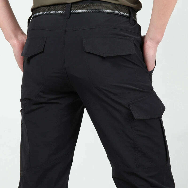 2023 Outdoor Waterproof Tactical Cargo Pants Men Breathable Summer Casual Army Military Long Trousers Male Quick Dry Cargo Pants - KIMLUD