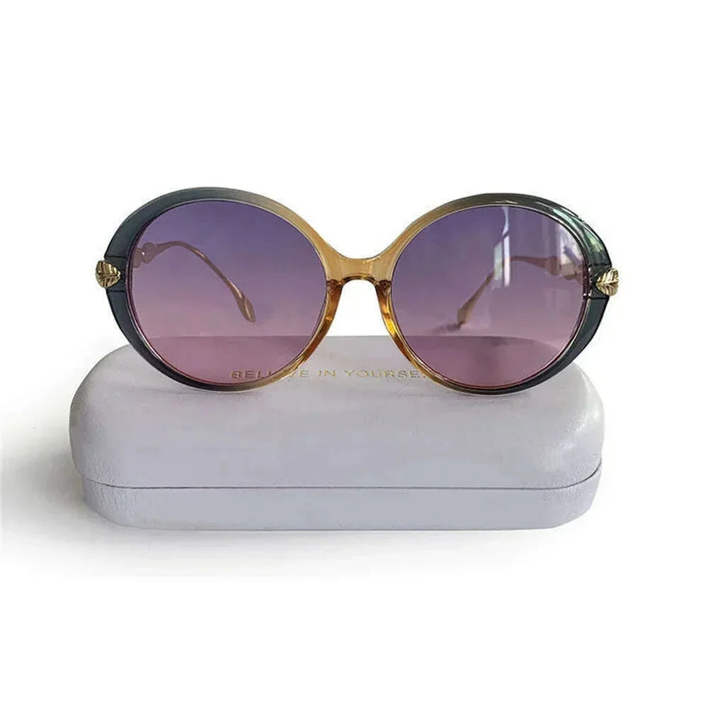 KIMLUD, 2023 Plastic Classic Vintage Sunglasses Woman Oversized Round Frame Female Glasses Big Shades Oculos New, KIMLUD Womens Clothes