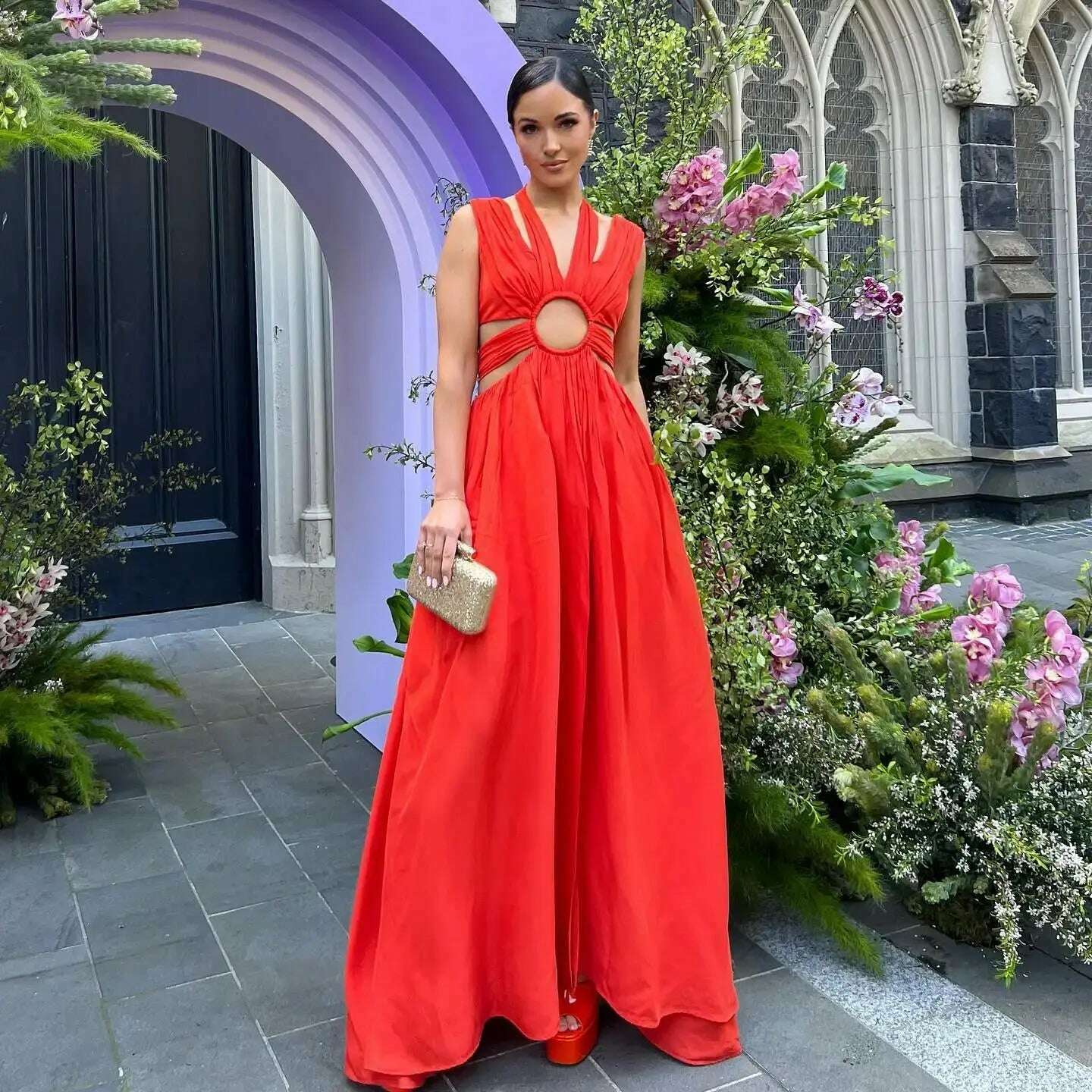 2023 Summer New Fashion Women Dresses Elegant Party Female Evening Dress Sexy Women's Clothing Chic Robes - KIMLUD