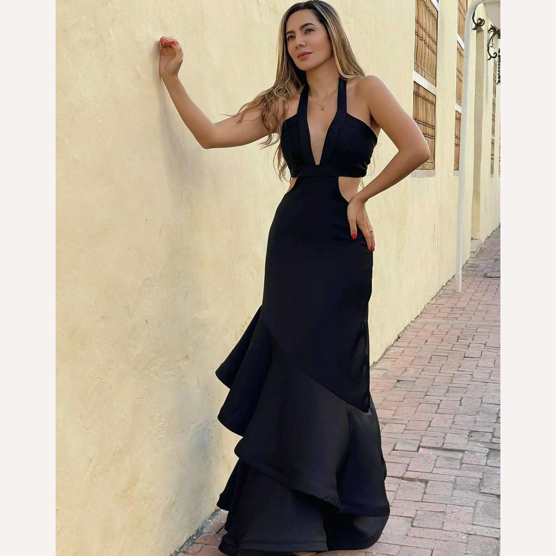 2023 Summer New Fashion Women Dresses Elegant Party Female Evening Dress Sexy Women's Clothing Chic Robes - KIMLUD