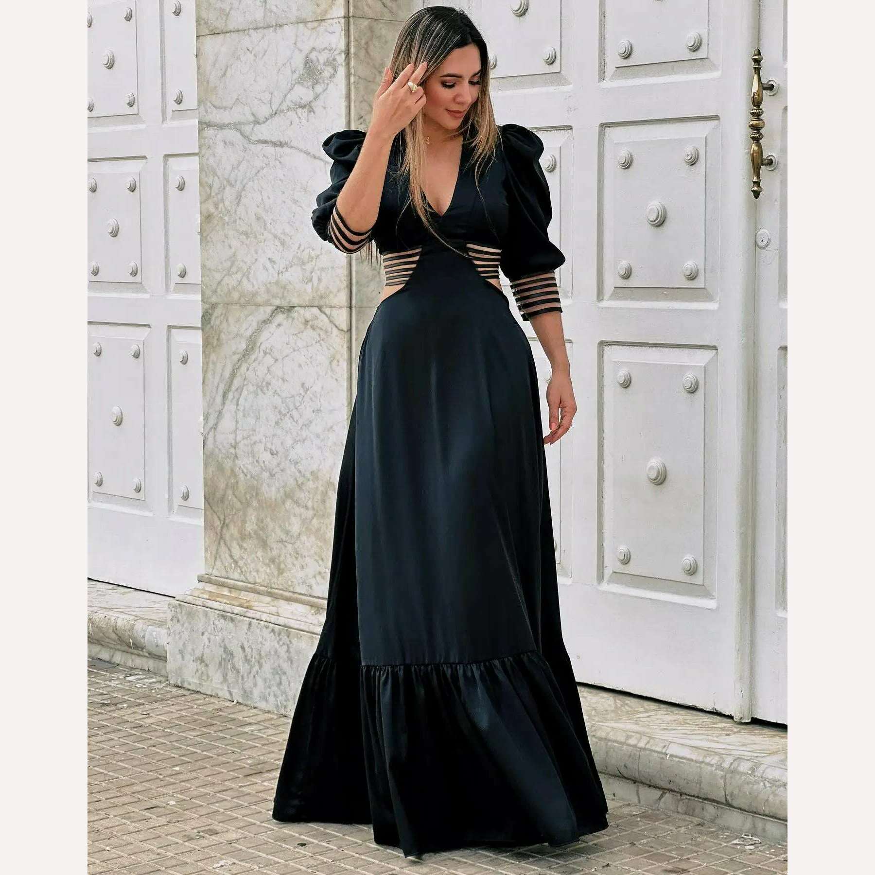 2023 Summer New Fashion Women Dresses Elegant Party Female Evening Dress Sexy Women's Clothing Chic Robes - KIMLUD