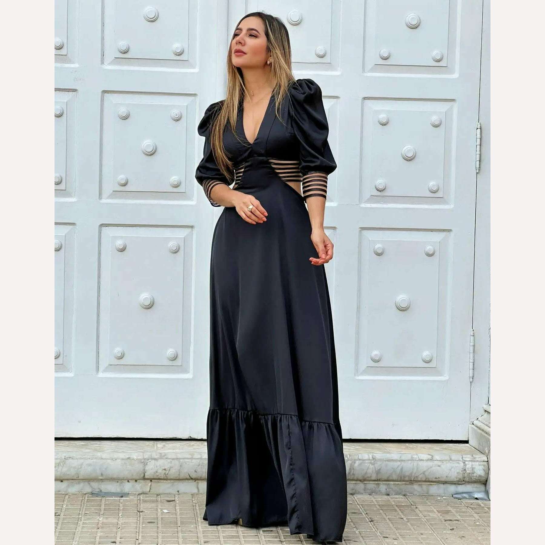 2023 Summer New Fashion Women Dresses Elegant Party Female Evening Dress Sexy Women's Clothing Chic Robes - KIMLUD