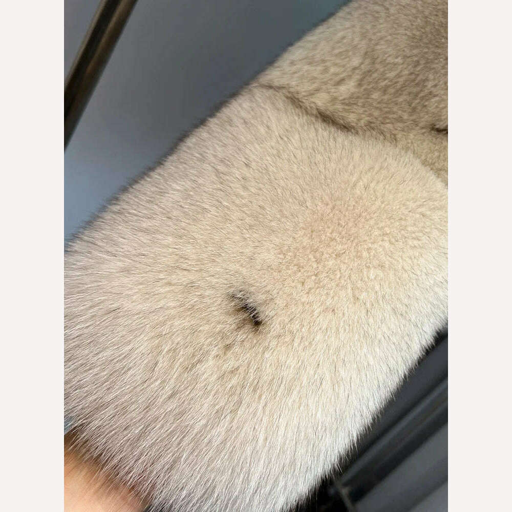 KIMLUD, 2023 winter new style, imported from FinlandSAGA fox, Crown Fox Fur Grass short coat, whole skin spot fashion, young, tall, sexy, KIMLUD Womens Clothes