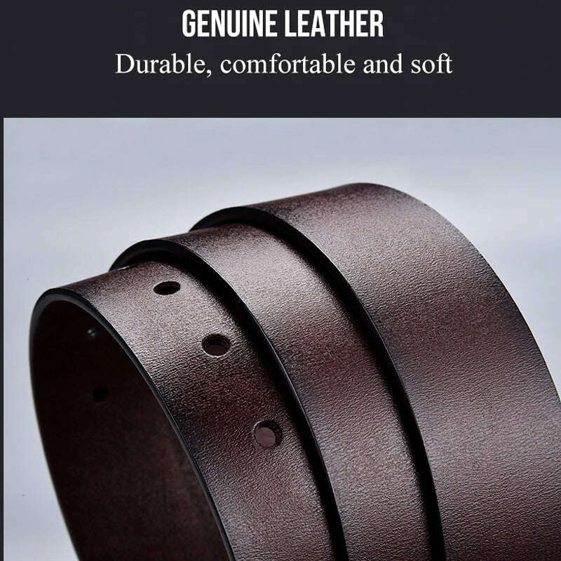 2023New Men's Cow Leather Belts Luxury Strap Male Belts For Fashion Classice Vintage Pin Buckle Men Belt High Quality - KIMLUD