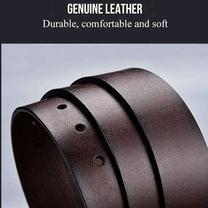 2023New Men's Cow Leather Belts Luxury Strap Male Belts For Fashion Classice Vintage Pin Buckle Men Belt High Quality - KIMLUD
