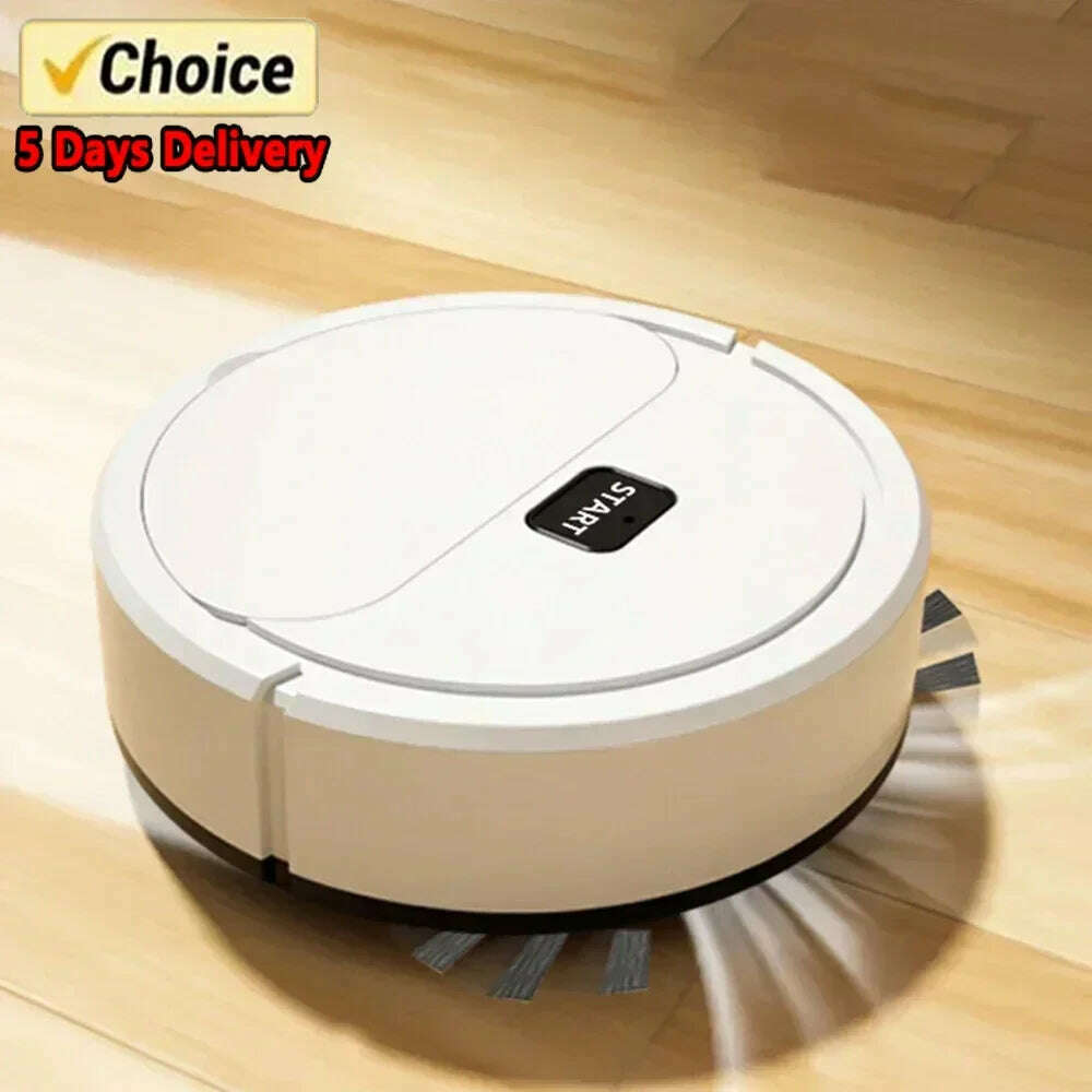 KIMLUD, 2024 Automatic Portable Mini Home Floor Robotic Vacuum Cleaner USB Rechargeable Wet Dry Three-In-One Sweeping Machine for Home, KIMLUD Womens Clothes