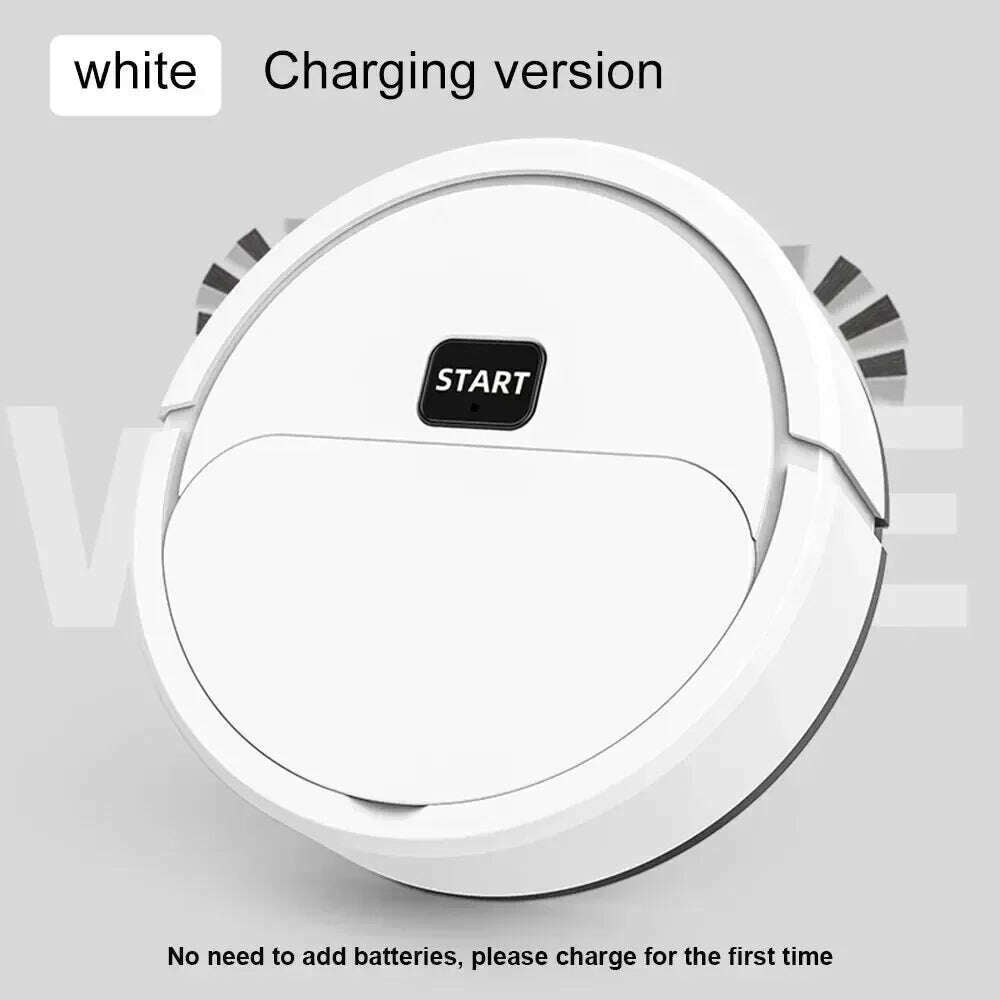 KIMLUD, 2024 Automatic Portable Mini Home Floor Robotic Vacuum Cleaner USB Rechargeable Wet Dry Three-In-One Sweeping Machine for Home, White Charging, KIMLUD APPAREL - Womens Clothes
