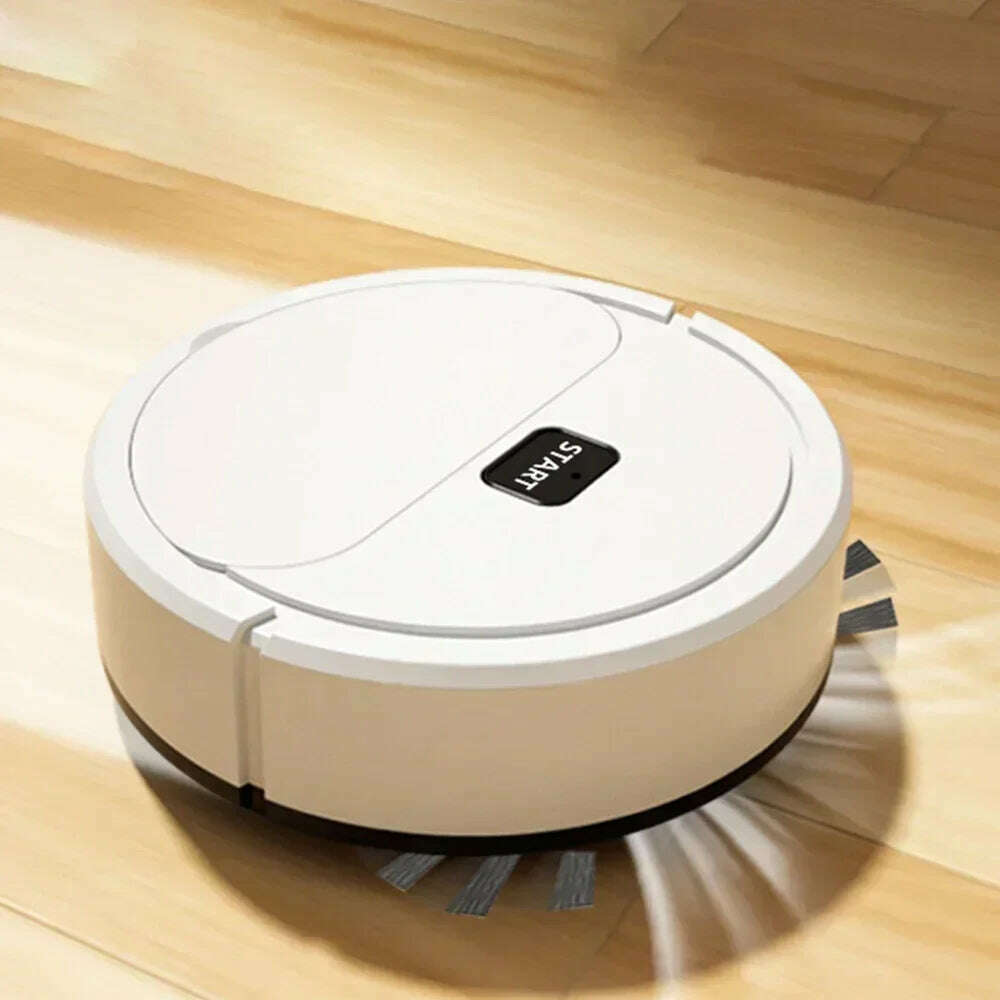 2024 Automatic Portable Mini Home Floor Robotic Vacuum Cleaner USB Rechargeable Wet Dry Three-In-One Sweeping Machine for Home - KIMLUD