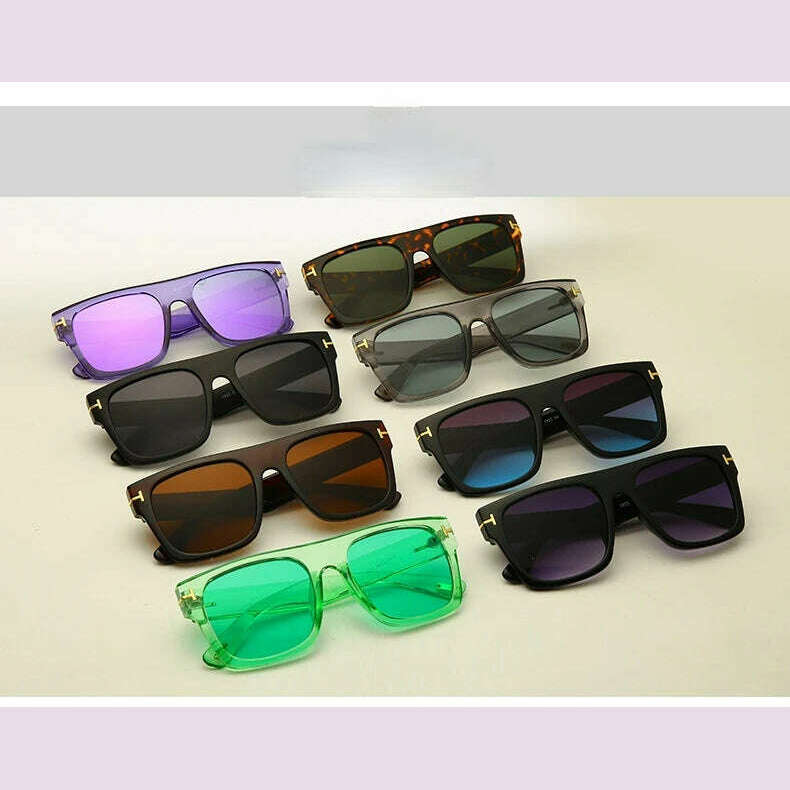 KIMLUD, 2024 Fashion Cool High Quality Square Style Tom Sunglasses Men/Women Vintage Pop ins Sun Glasses Oculos De Sol, KIMLUD Womens Clothes