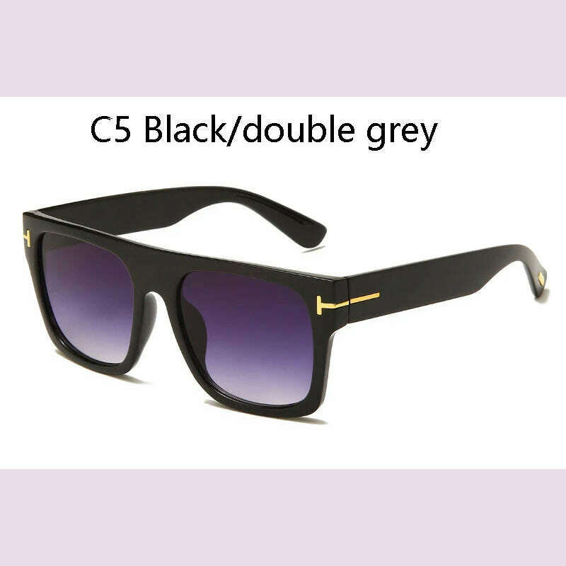 KIMLUD, 2024 Fashion Cool High Quality Square Style Tom Sunglasses Men/Women Vintage Pop ins Sun Glasses Oculos De Sol, C5 / Other, KIMLUD Womens Clothes