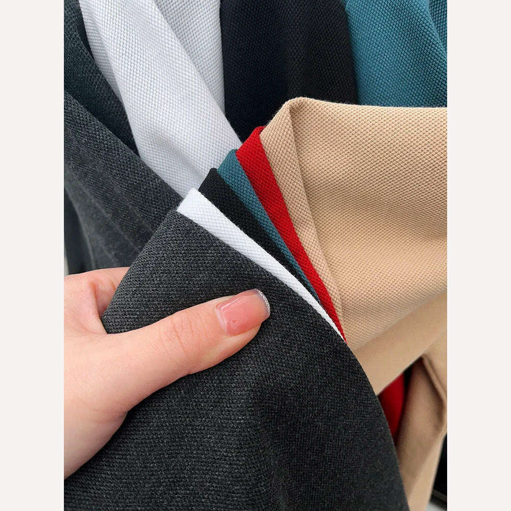 2024 High End Brand Men's Spring New Exquisite Embroidered Silk Polo Shirt Trend Casual Comfortable Lapel T-Shirt Top Men's Wear - KIMLUD