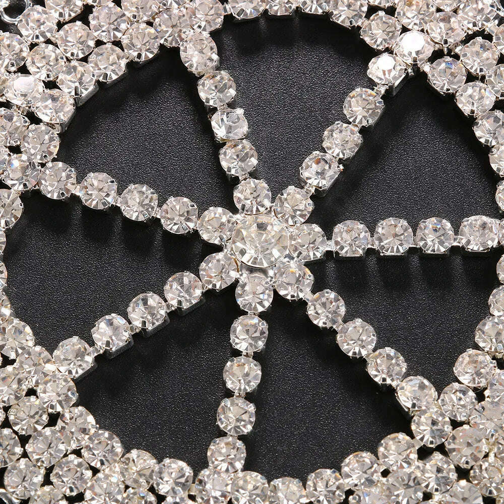 2024 Hip Hop Rhinestone Wig Head Chain Women Men Cuban Link Tassel Headband Chain Headpiece Dance Hair Accessories Party Gift - KIMLUD