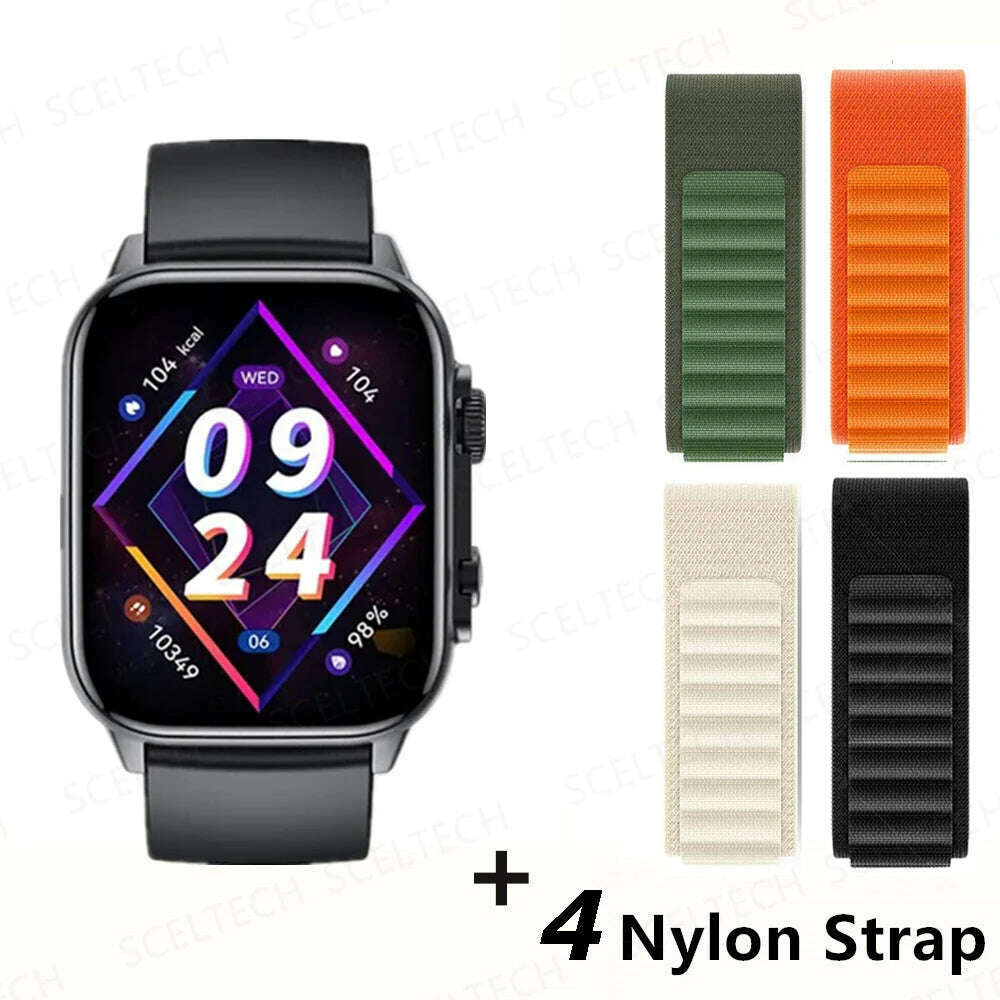KIMLUD, 2024 HK9 Pro MAX Smart Watch 9 Mens Women AMOLED HD Screen Heart Rate Blood Pressure NFC Bluetooth Call Smartwatch For Sport, BlackHY-4GS, KIMLUD Womens Clothes