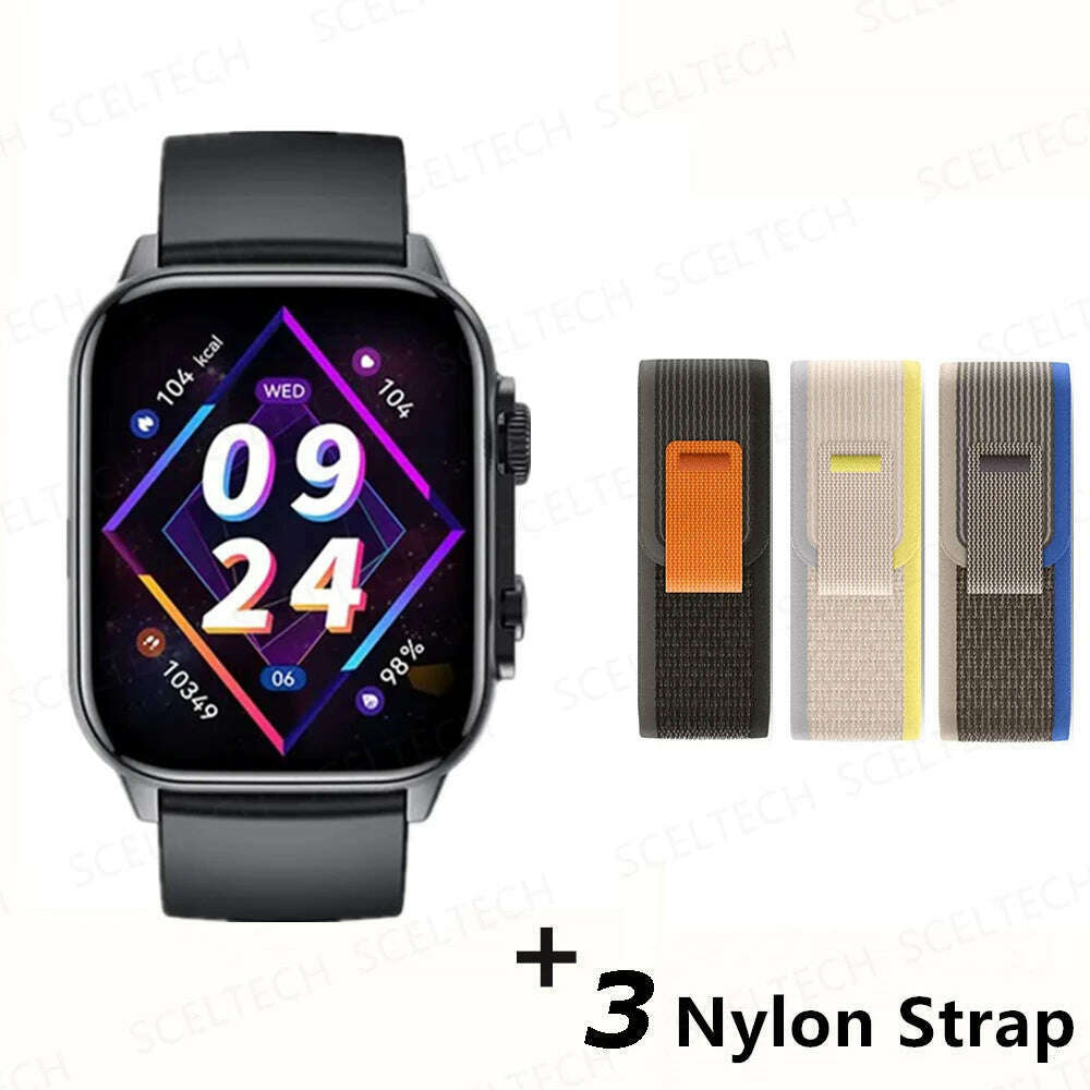 KIMLUD, 2024 HK9 Pro MAX Smart Watch 9 Mens Women AMOLED HD Screen Heart Rate Blood Pressure NFC Bluetooth Call Smartwatch For Sport, BlackHY-3YJ, KIMLUD Womens Clothes