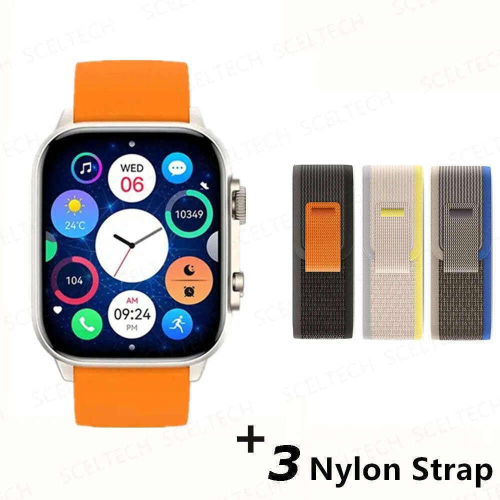 KIMLUD, 2024 HK9 Pro MAX Smart Watch 9 Mens Women AMOLED HD Screen Heart Rate Blood Pressure NFC Bluetooth Call Smartwatch For Sport, GoldHY-3YJ, KIMLUD Womens Clothes