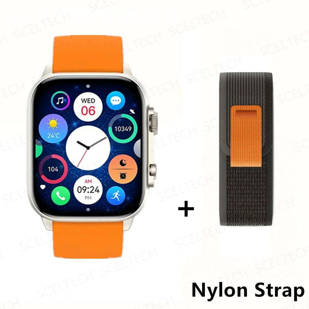 KIMLUD, 2024 HK9 Pro MAX Smart Watch 9 Mens Women AMOLED HD Screen Heart Rate Blood Pressure NFC Bluetooth Call Smartwatch For Sport, GoldHY-BlackYJ, KIMLUD Womens Clothes