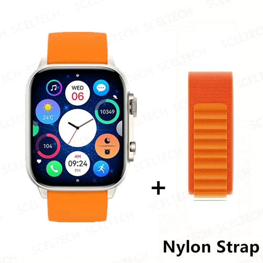 KIMLUD, 2024 HK9 Pro MAX Smart Watch 9 Mens Women AMOLED HD Screen Heart Rate Blood Pressure NFC Bluetooth Call Smartwatch For Sport, GoldHY-GoldGS, KIMLUD Womens Clothes