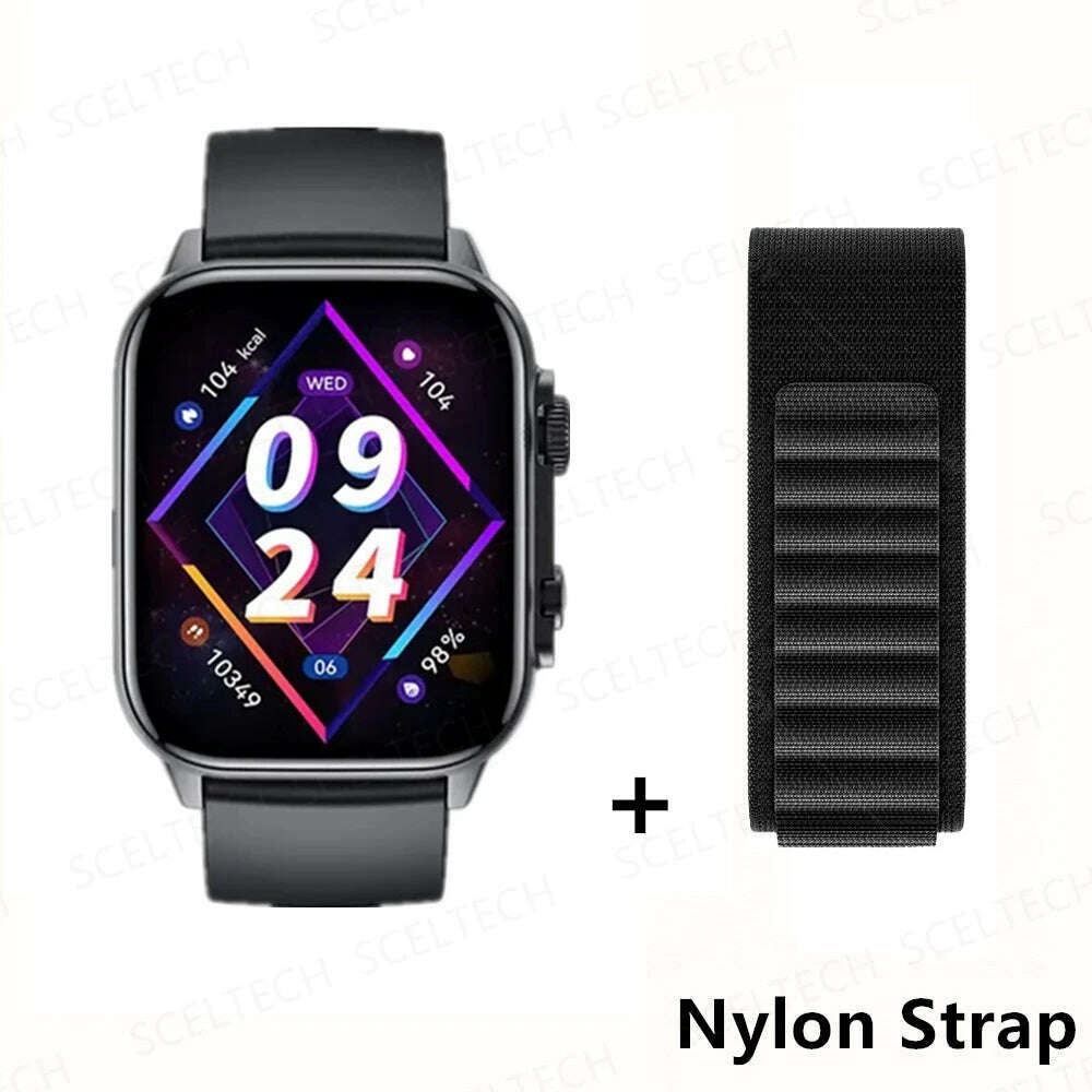 KIMLUD, 2024 HK9 Pro MAX Smart Watch 9 Mens Women AMOLED HD Screen Heart Rate Blood Pressure NFC Bluetooth Call Smartwatch For Sport, BlackHY-BlackGS, KIMLUD Womens Clothes