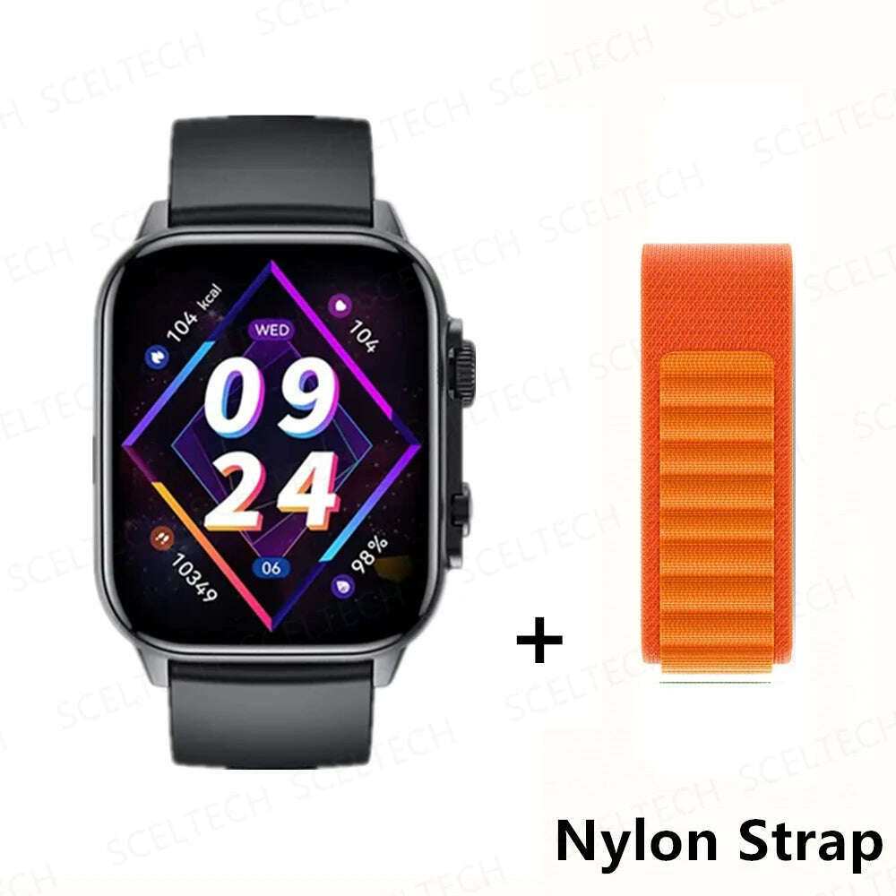 KIMLUD, 2024 HK9 Pro MAX Smart Watch 9 Mens Women AMOLED HD Screen Heart Rate Blood Pressure NFC Bluetooth Call Smartwatch For Sport, BlackHY-GoldGS, KIMLUD Womens Clothes