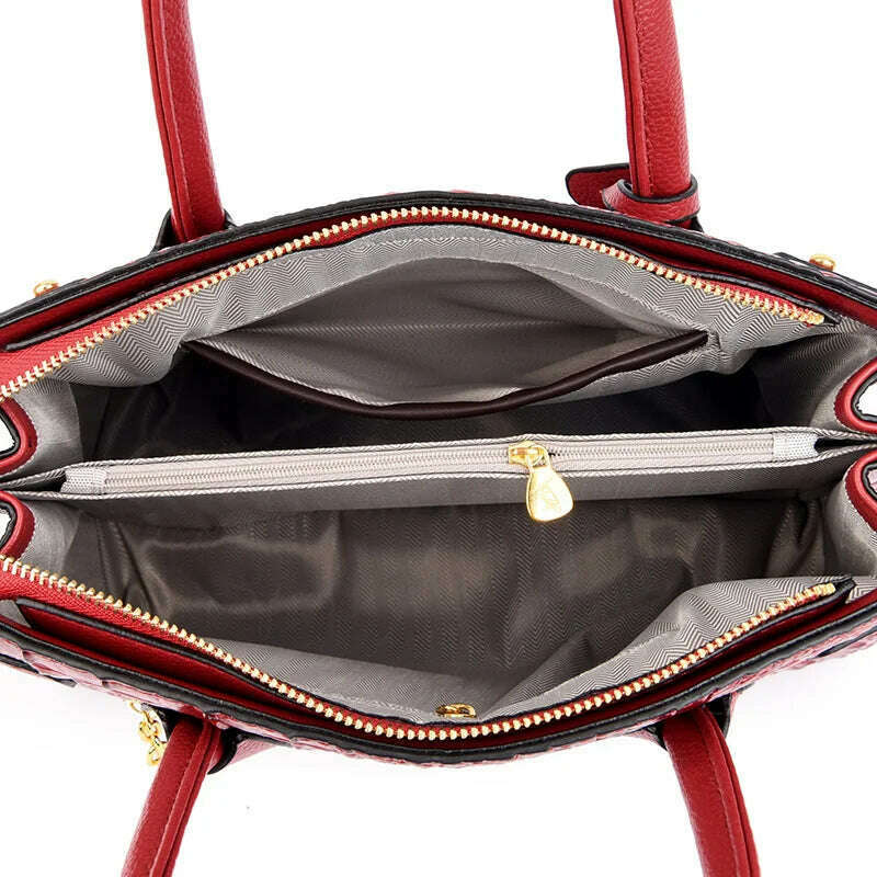 KIMLUD, 2024 Luxury Leather Handbag For Women New Ladies Crocodile Pattern Shoulder Crossbody Bag Large Capacity Shopper Casual Tote Sac, KIMLUD Womens Clothes