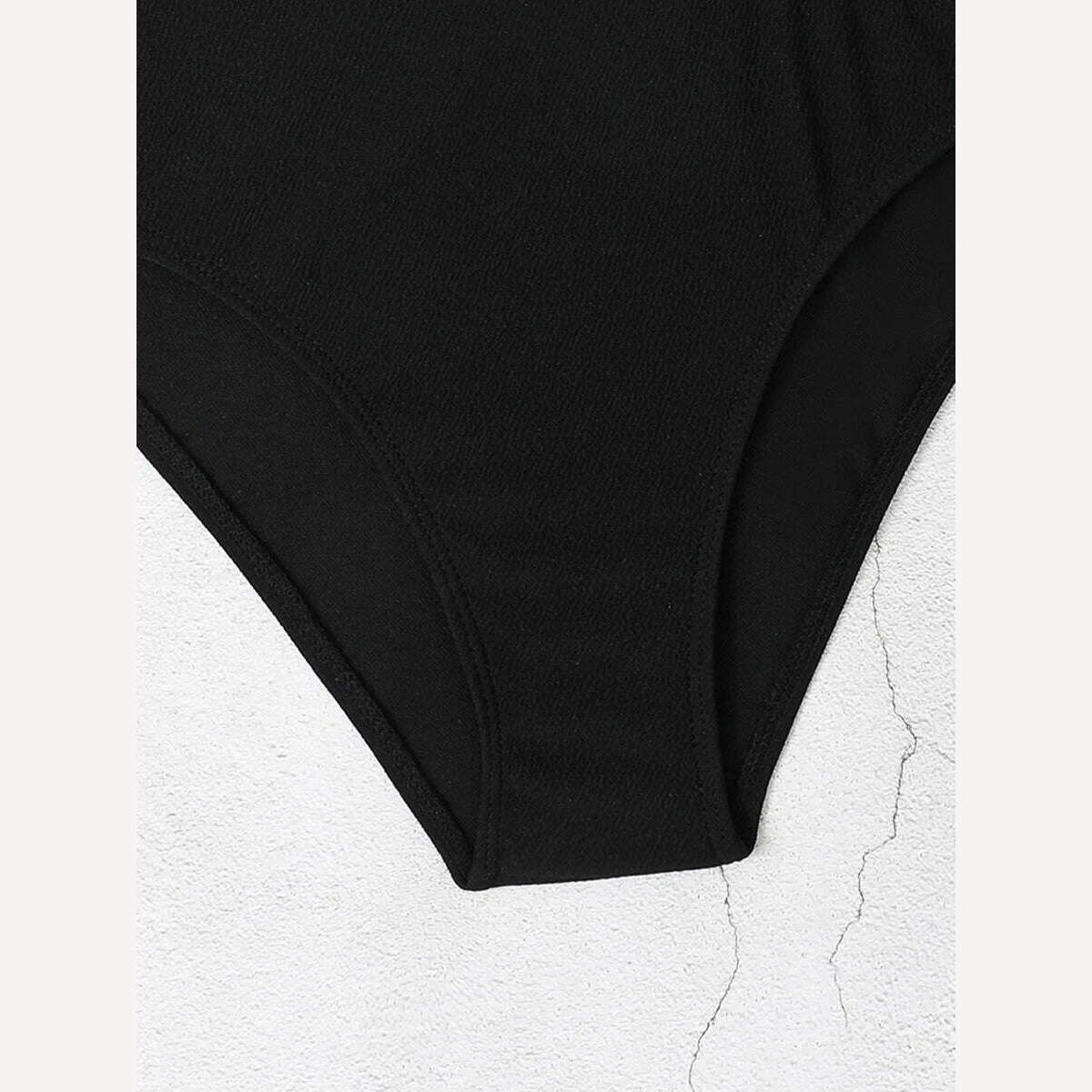 2024 Metal Chain Shoulder Swimsuit Women One Piece Hollow Out Swimwear Female Bodysuit Bathing Swimming Suit Bathers Beachwear - KIMLUD