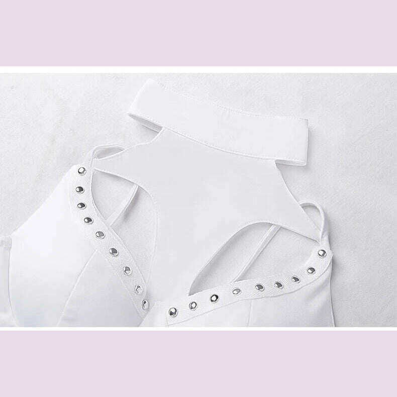 KIMLUD, 2024 New Jazz Dance Costumes For Women White Loose Kpop Outfits Girls Group Gogo Dancers Dress Nightclub Bar Stage Wear DN17932, KIMLUD Womens Clothes